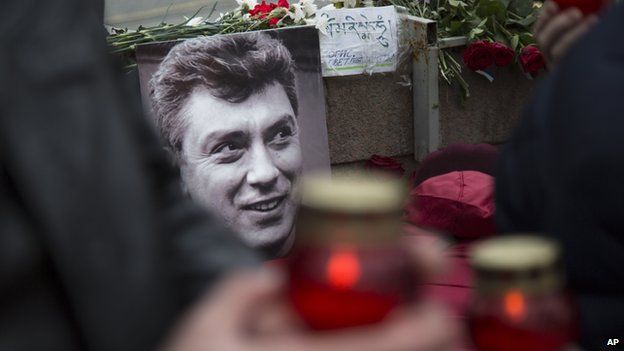 Boris Nemtsov memorial in Moscow