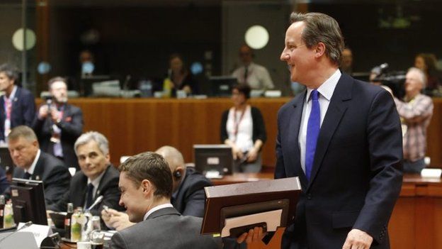 David Cameron arrives for EU migration summit in Brussels