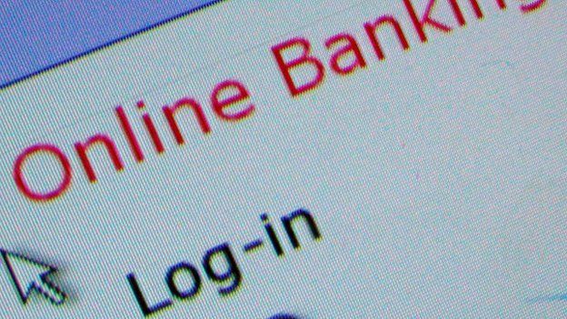 Online banking login page