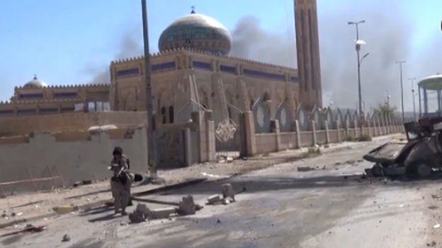 Image from a video released by the Amaq news agency purporting to show Ramadi after Islamic State took control, 18 May