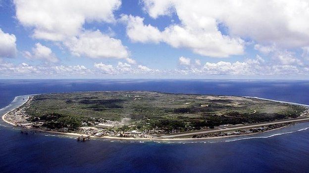NAURU: The barren and bankrupt island state of the Republic of Nauru awaits the arrival of 521 mainly Afghan refugees, 11 September 2001 which have been refused entry into Australia.