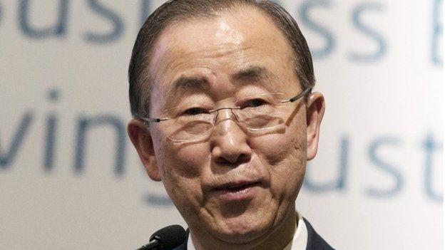 UN Secretary-General Ban Ki-moon speaks during the "UN Global Compact - Korea Leaders Summit" event in Seoul, South Korea, Tuesday, 19 May 2015