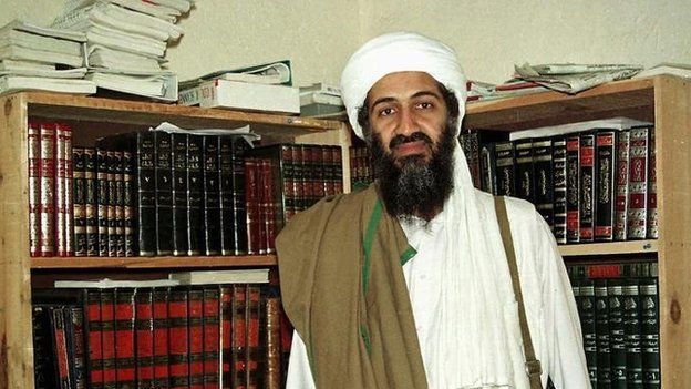 Bin Laden in Afghanistan in 1998 file photo