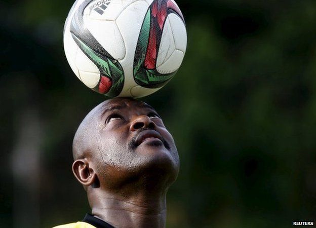 Burundi leader playing football
