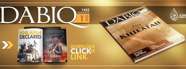 Advert for Islamic State's Dabiq magazine