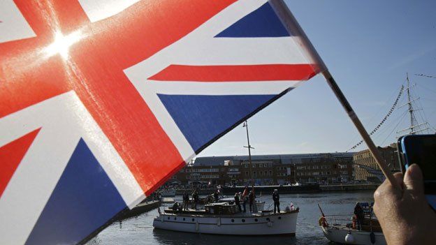 One of the "Little Ships" arrives in Dunkirk harbour, northern France, after sailing across the English Channel