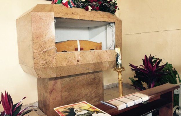 Sister Irene Stefani's remains at the Mathari Memorial Chapel