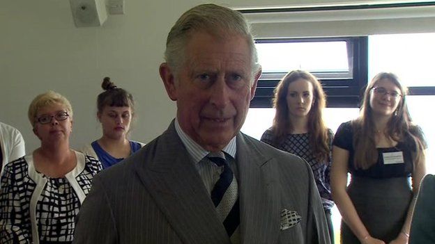 Prince Charles at Corrymeela Centre earlier this year