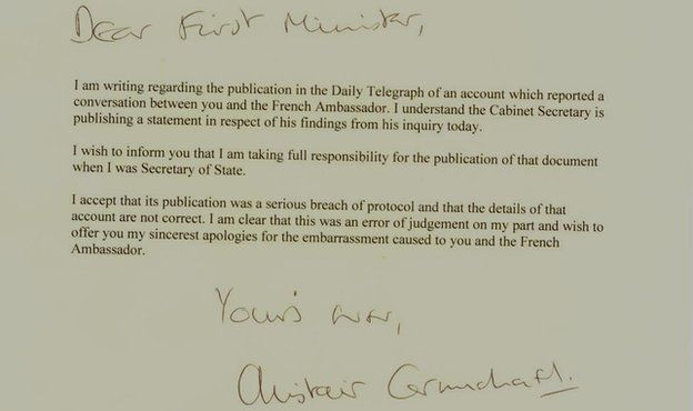 Letter from Alistair Carmichael to Nicola Sturgeon