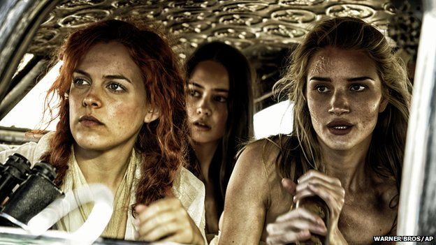From left, Riley Keough as Capable, Courtney Eaton as Cheedo the Fragile, and Rosie Huntington-Whiteley as The Splendid Angharad