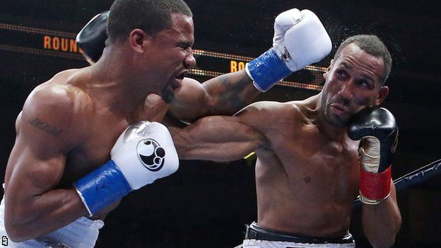 James DeGale lands a right-hand on Andre Dirrell
