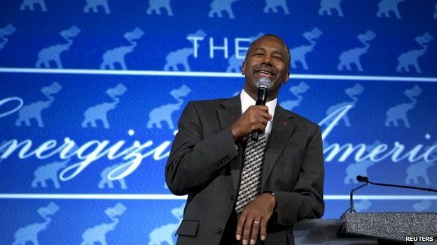 Ben Carson, Republican presidential candidate, speaks at the Southern Republican Leadership Conference in Oklahoma City, Oklahoma May 22, 2015