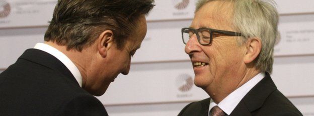 David Cameron and European Commission President Jean-Claude Juncker