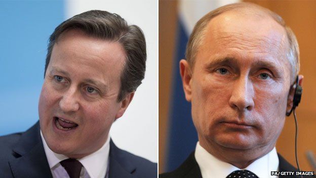 David Cameron and President Putin