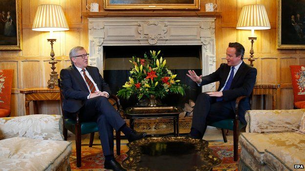 David Cameron and President Juncker
