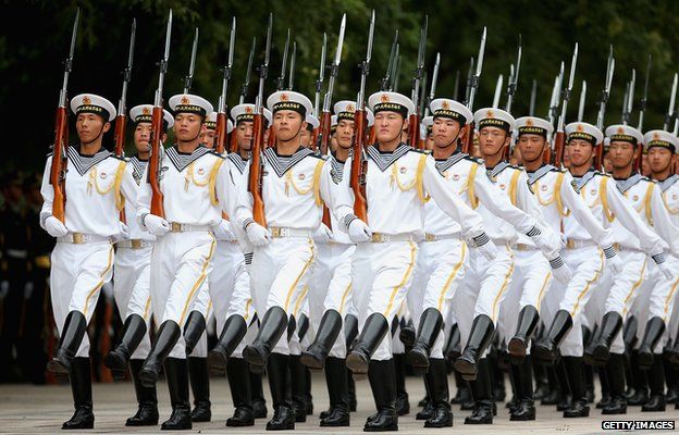 Chinese People's Liberation Army navy soldiers