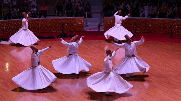 Photo of Whirling Dervishes in Konya taken in May 2015