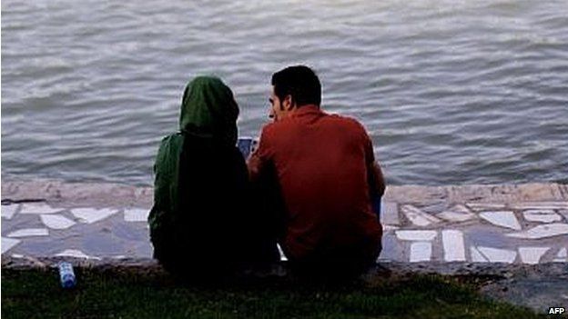 Couple in Tehran (file photo)