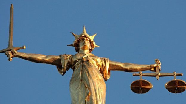 Scales of Justice above the Central Criminal Court in London