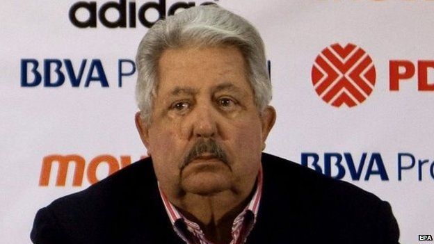 Rafael Esquivel attends a news conference in Caracas on 10 May, 2012.