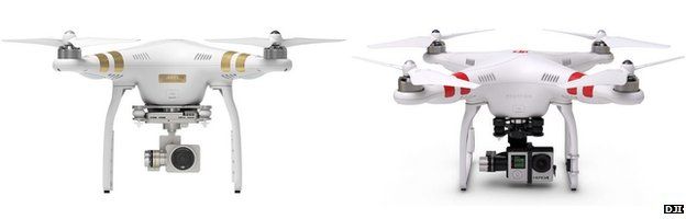 Phantom 3 and Phantom 2 drones