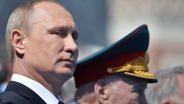 Russian President Vladimir Putin attend the Victory Day military parade in the Red Square in Moscow, Russia, 9 May 2015