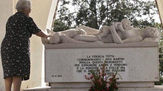 Monument to the victims of the Sant'Anna massacre in Italy