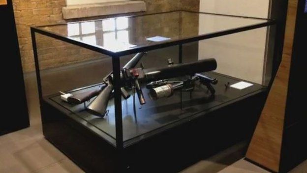 Gun exhibit in the Imperial War Museum