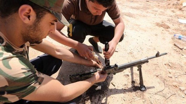 Fighters from Fajr Libya Islamist militia