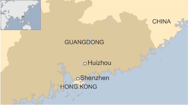 Map of Huizhou