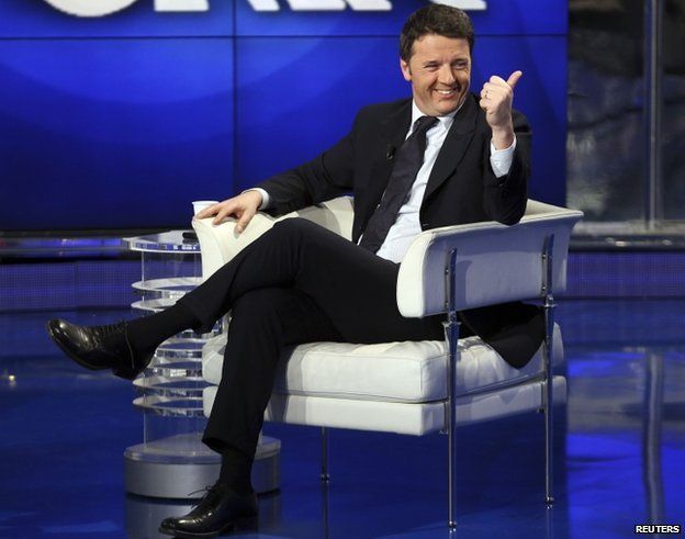 Matteo Renzi on Rai TV in January 2014