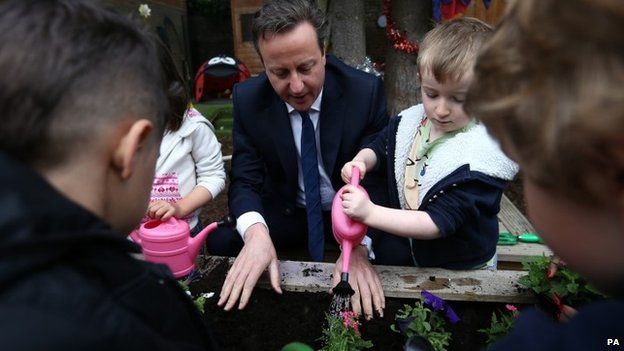 David Cameron during a visit to a nursery on 1 June 2015