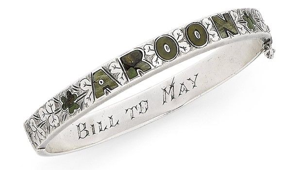 A silver bracelet that belonged to May Maycock