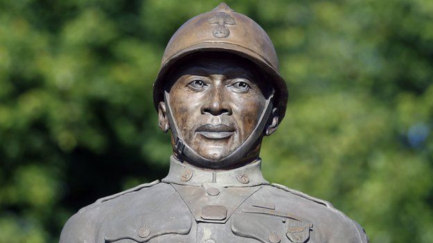 Henry Johnson statue displayed in Albany, New York