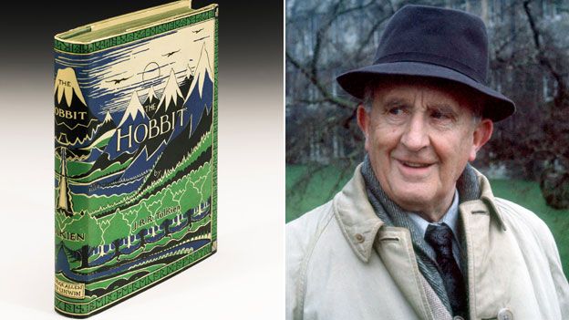 The Hobbit first edition and JRR Tolkien in 1968