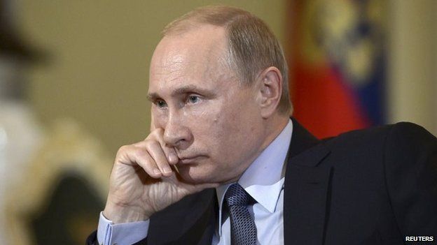 President Putin during the interview with the Corriere della Sera