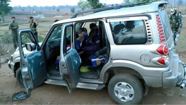 Rebels car in Jharkhand