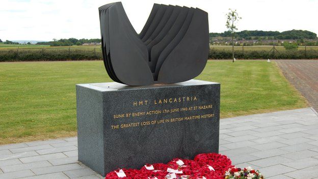 Lancastria memorial in Clydebank