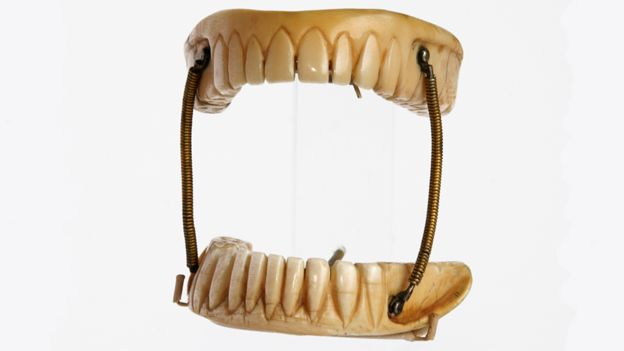 The dentures made from the teeth of dead soldiers at Waterloo - BBC News