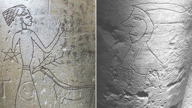 Graffiti from churches in Swanningon, Norfolk and Troston, Suffolk