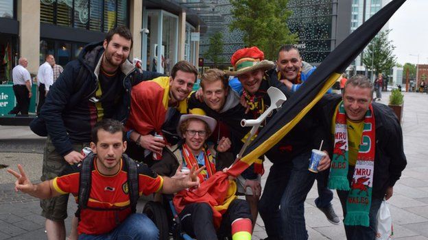 Belgium supporters from Charleroi