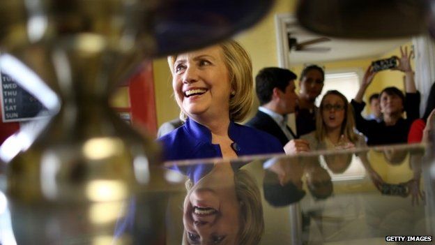 Democratic Presidential candidate Hillary Clinton visits the Main Street Bakery on May 27, 2015 in Columbia, South Carolina