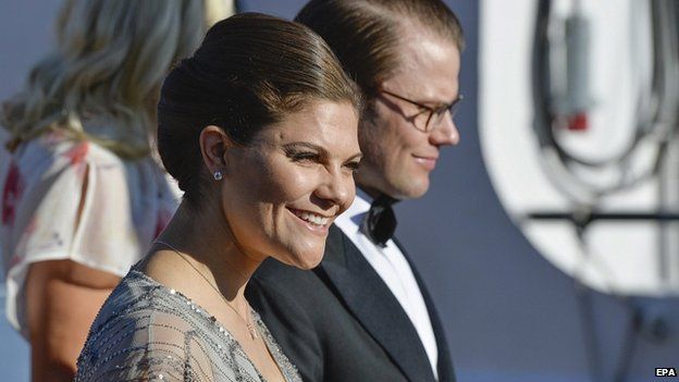 Crown Princess Victoria and Prince Daniel arrive for the pre-wedding party. 12 June 2015