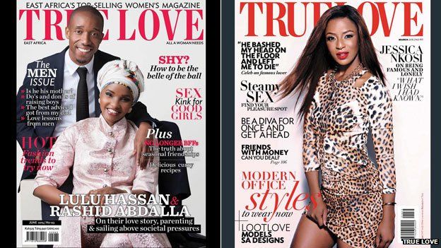 East African (L) and South African editions of True Love magazine