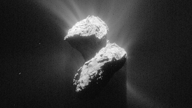 This handout photo from Esa shows an image of Comet 67P on 5 June 2015