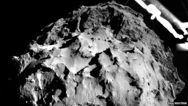 File photo: Comet 67P/CG, acquired by the Rolis instrument on the Philae lander during descent from a distance of approximately 3 km (1.86 miles), 12 November 2014