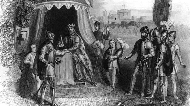 King John of England signing the Magna Carta