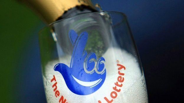 National Lottery champagne flute