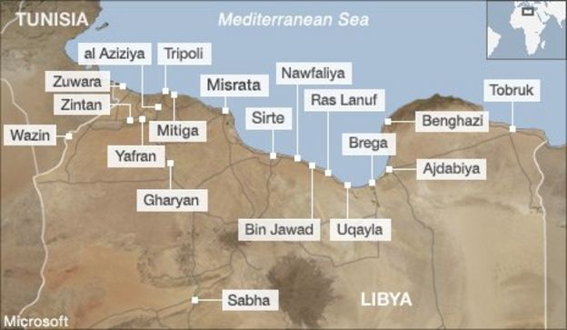 Libyan Ports Map