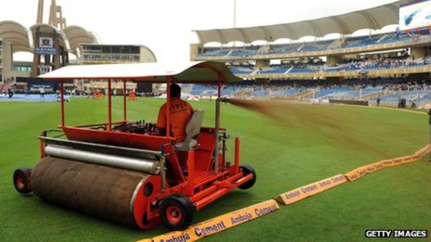 Super sopper roller at a cricket international in Mumbai